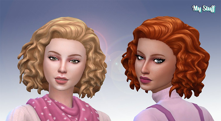 30  Best Short Curly Hair CC for The Sims 4  Guys   Girls    - 9