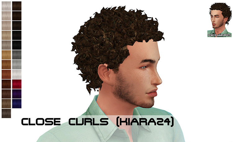 30  Best Short Curly Hair CC for The Sims 4  Guys   Girls    - 87