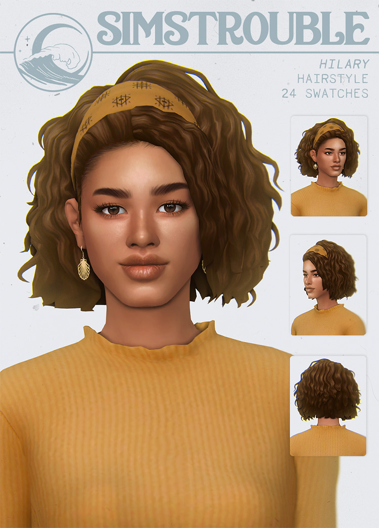 30  Best Short Curly Hair CC for The Sims 4  Guys   Girls    - 9