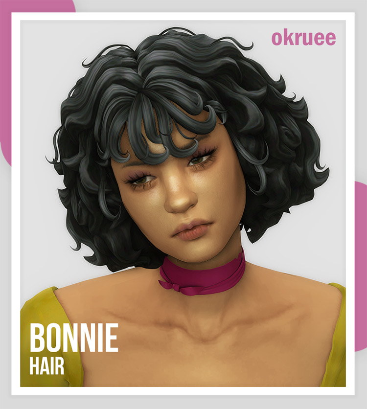 30  Best Short Curly Hair CC for The Sims 4  Guys   Girls    - 32