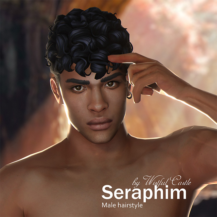 Seraphim (Male Hair) / Sims 4 CC