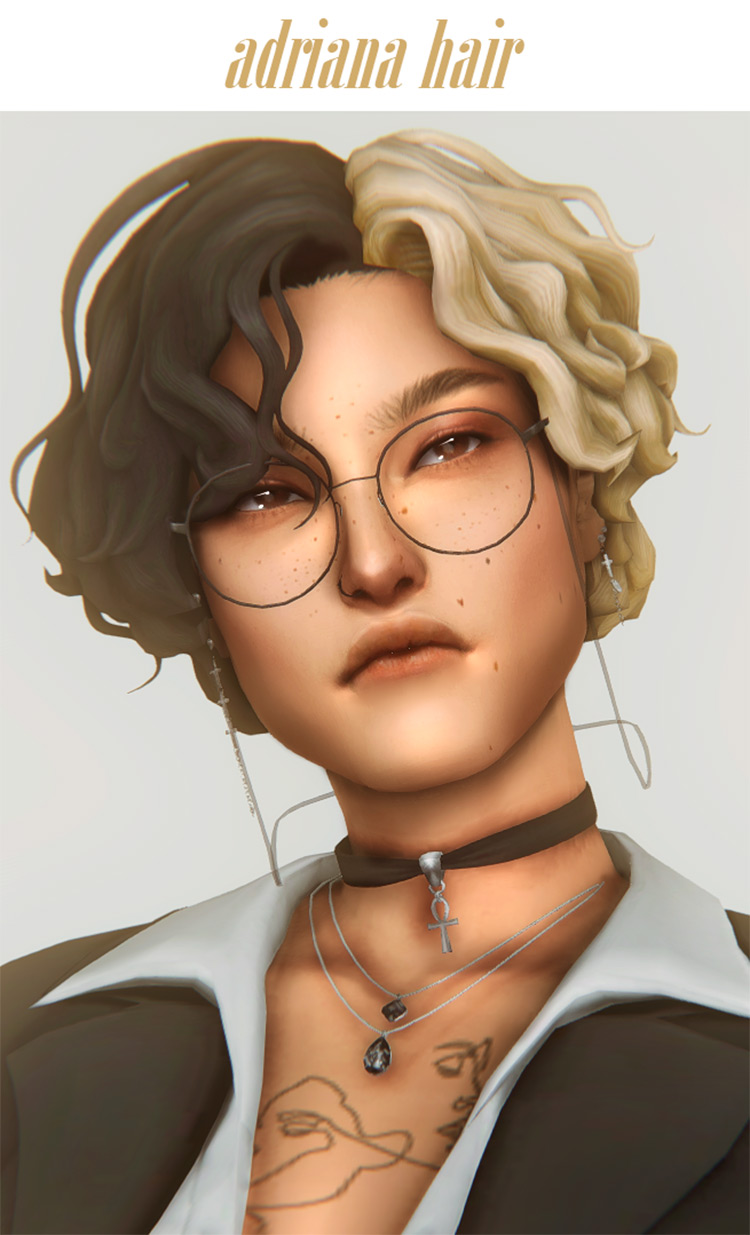 30  Best Short Curly Hair CC for The Sims 4  Guys   Girls    - 76