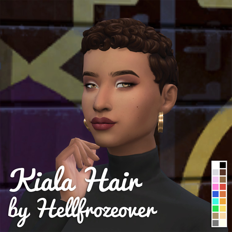 30  Best Short Curly Hair CC for The Sims 4  Guys   Girls    - 50