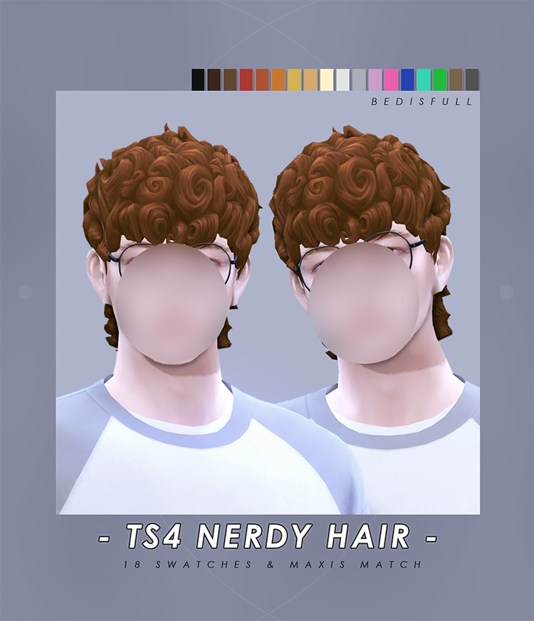 30  Best Short Curly Hair CC for The Sims 4  Guys   Girls    - 8