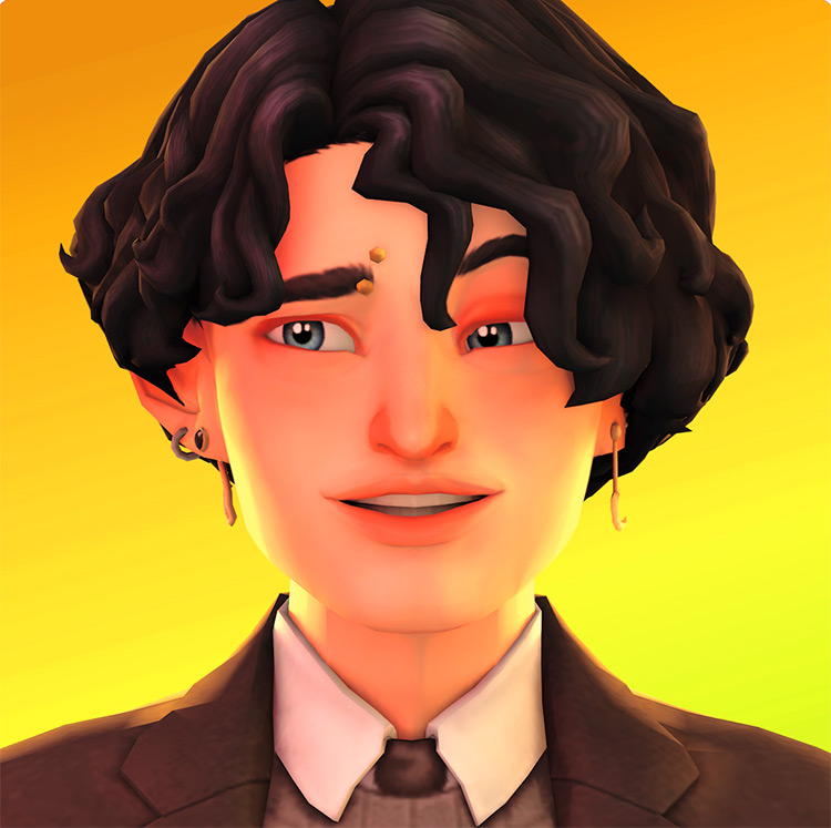 30  Best Short Curly Hair CC for The Sims 4  Guys   Girls    FandomSpot - 14