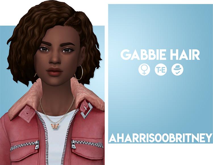 30  Best Short Curly Hair CC for The Sims 4  Guys   Girls    - 64