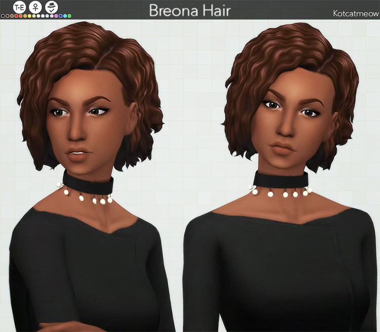 Breona Hair / Sims 4 CC