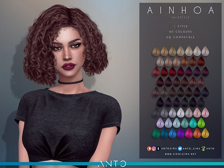 30  Best Short Curly Hair CC for The Sims 4  Guys   Girls    - 22