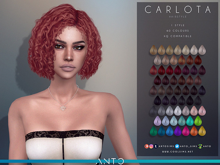 30  Best Short Curly Hair CC for The Sims 4  Guys   Girls    - 57