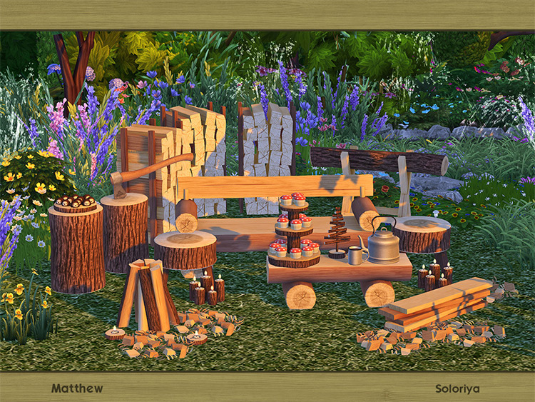 Matthew Clutter Woodlands Set / Sims 4 CC
