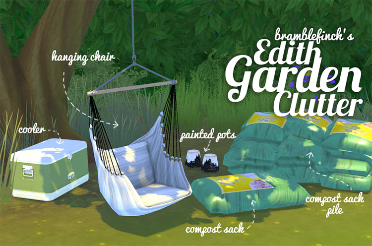 Edith Garden Clutter / Sims 4 CC