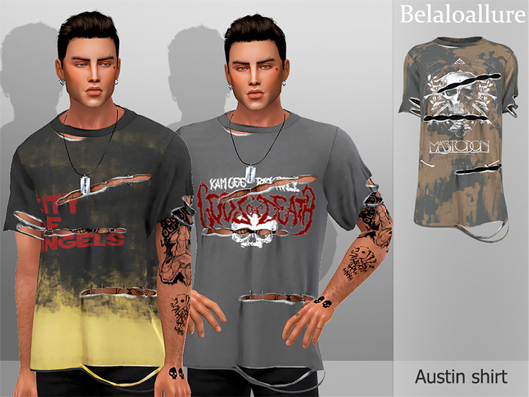 Sims 4 CC: Ripped & Torn Shirts (Guys + Girls) – FandomSpot