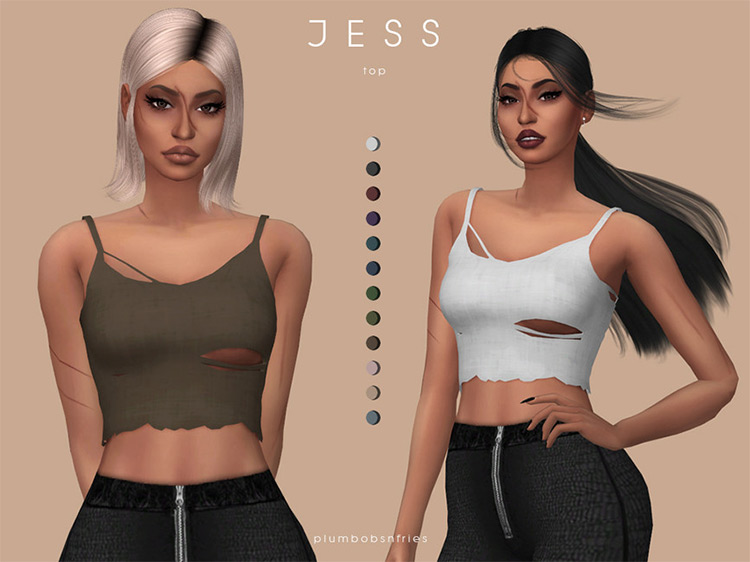 Sims 4 CC  Ripped   Torn Shirts  Guys   Girls    FandomSpot - 7