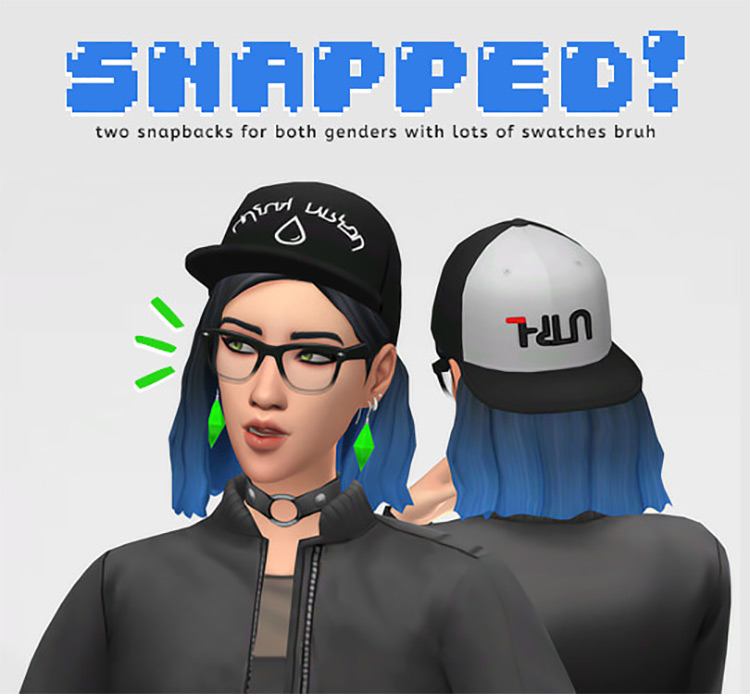 Sims 4 Backwards Hats CC  Guys   Girls    - 88