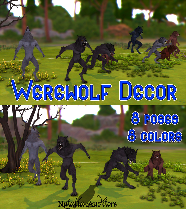 Werewolf Décor / Sims 4 CC