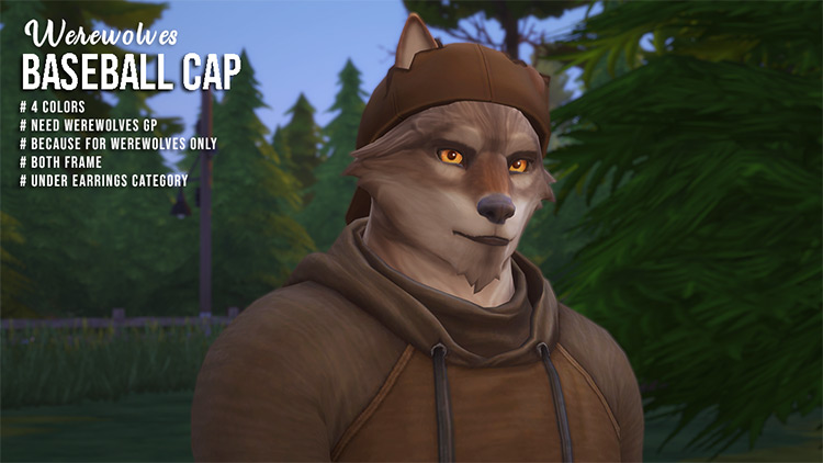 Werewolves Baseball Cap / Sims 4 CC
