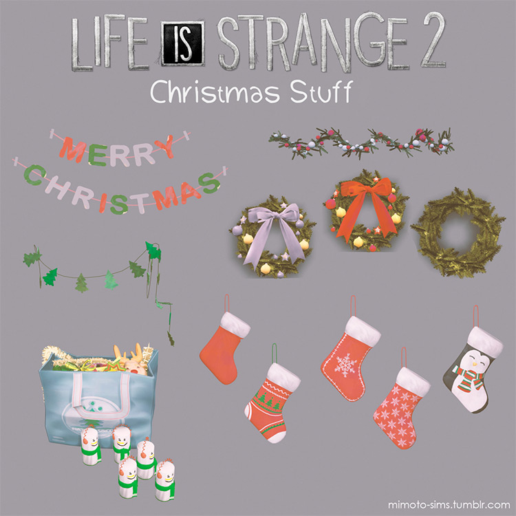 Life is Strange 2 Christmas Set / Sims 4 CC