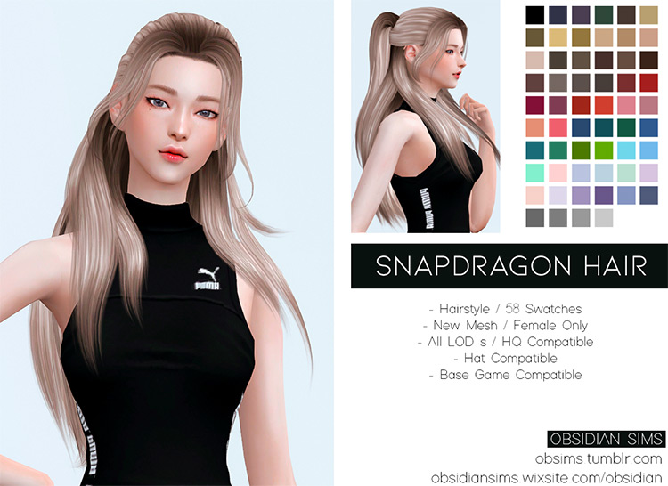 Snapdragon Hair / Sims 4 CC