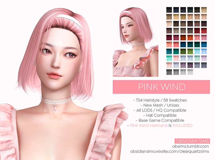 Pink Wind / Sims 4 CC