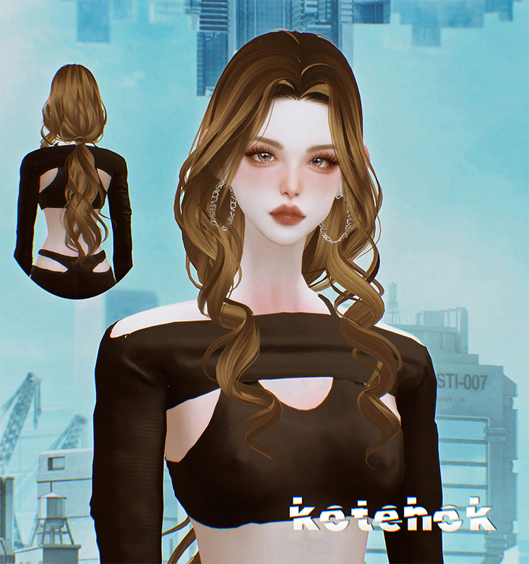 Sims 4 Female Alpha Hair CC  The Ultimate Collection   FandomSpot - 75