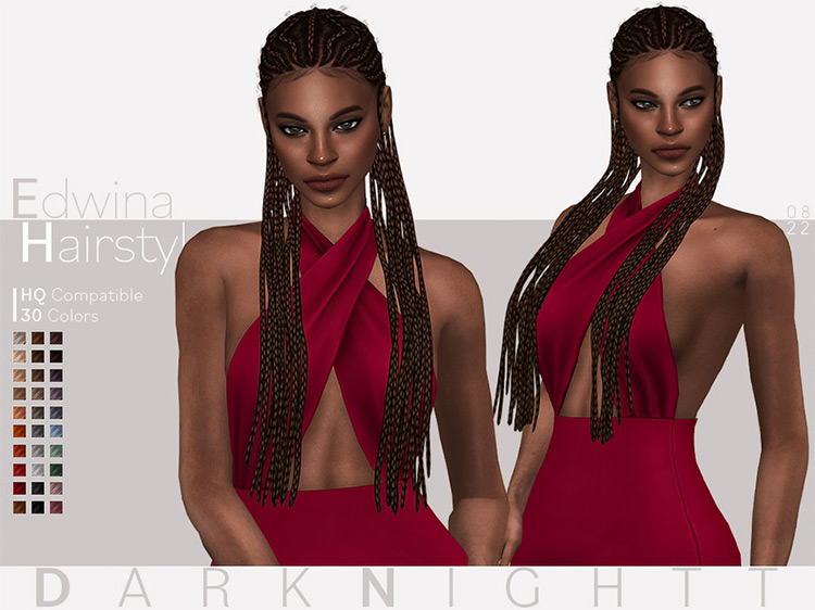 Edwina Hairstyle / Sims 4 CC