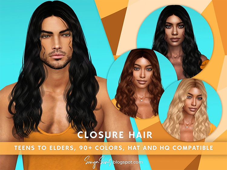 Closure Hair / Sims 4 CC