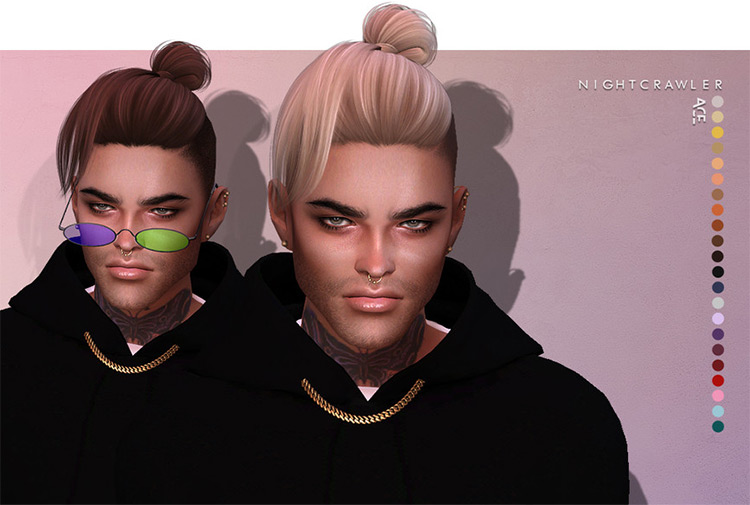 Ace Man Bun Hair / Sims 4 CC