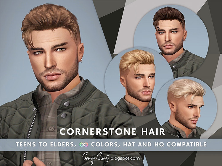 Cornerstone Hair / Sims 4 CC