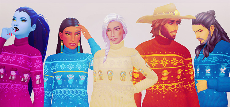Ornamental Overwatch Sweaters (Sims 4 CC)