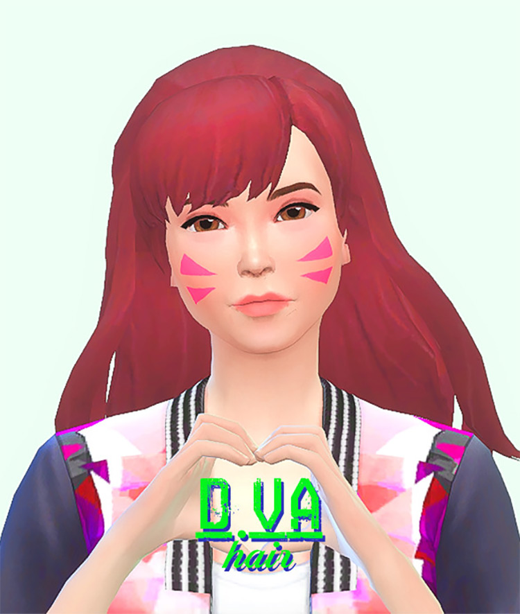 D.Va Hair / Sims 4 CC