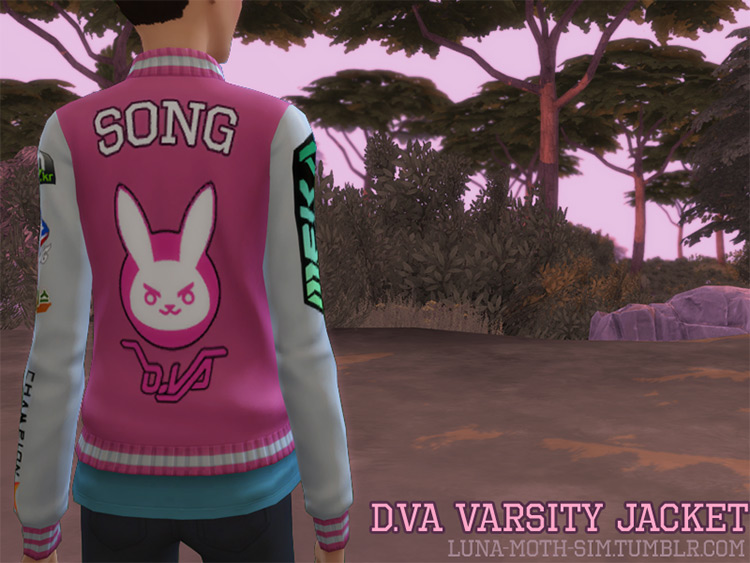 D.Va Varsity Jacket V2 / Sims 4 CC