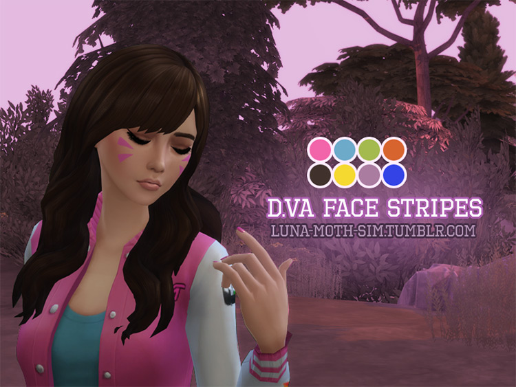 D.Va Face Stripes / Sims 4 CC