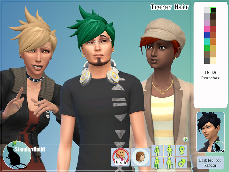 Tracer Hair / Sims 4 CC