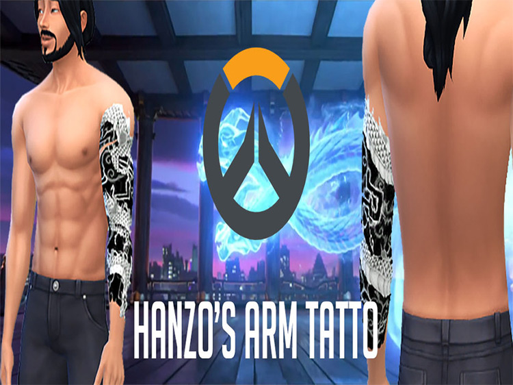 Overwatch – Hanzo Tattoo / Sims 4 CC