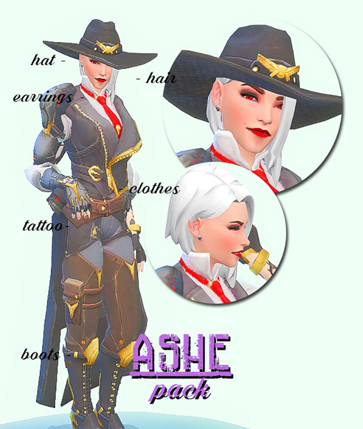 Ashe Pack / Sims 4 CC