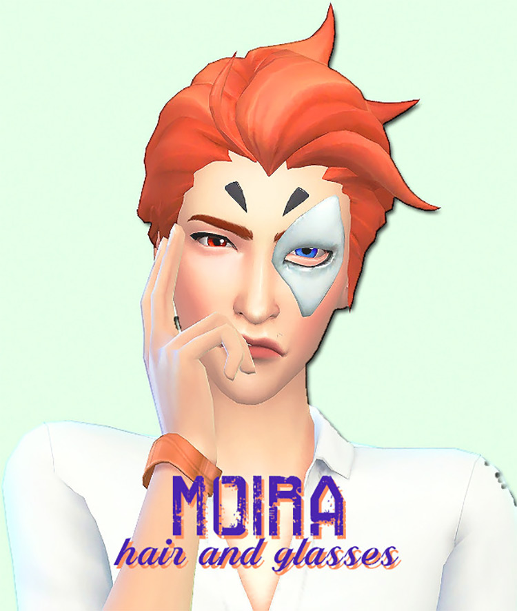 Moira Hair and Glasses / Sims 4 CC