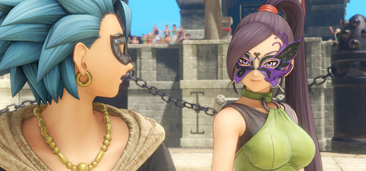 Masked characters in DQ11 - Modded gameplay