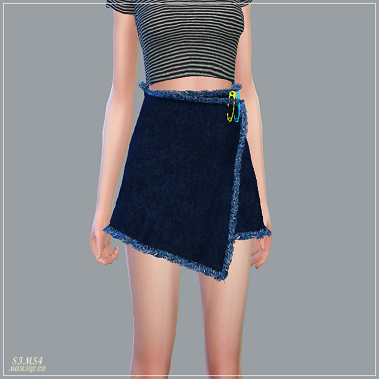 Pin Wrap Mini Skirt CC