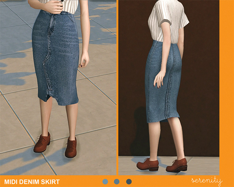 Sims 4 CC  Best Denim Dresses   Denim Skirts  All Free    FandomSpot - 71