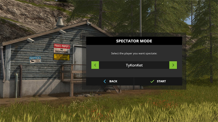 Spectator Mode Farming Simulator 17 mod