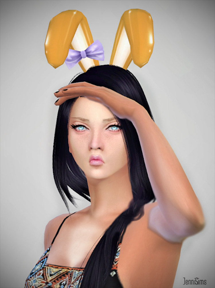 Bunny Ears Bow CC for Sims 4