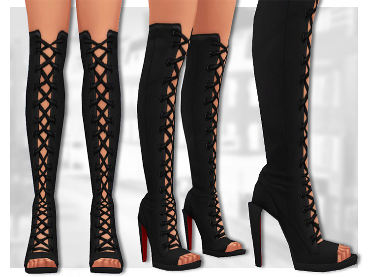 Sims 4 CC  Best Knee High Socks   Knee High Boots   FandomSpot - 31