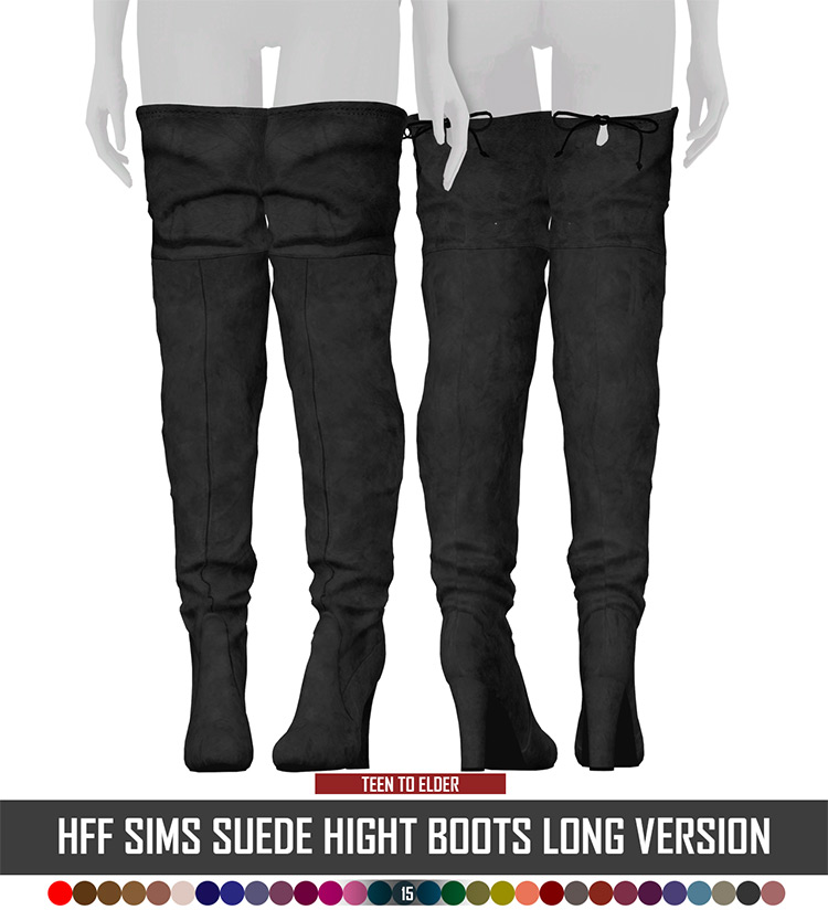 Sims 4 CC  Best Knee High Socks   Knee High Boots   FandomSpot - 19