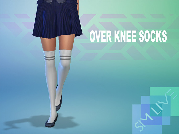 Over Knee Socks CC for Sims 4