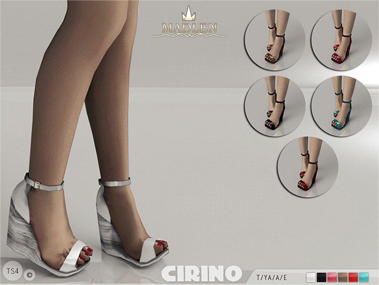 Madlen Cirino Wedges - Girls Sims 4 CC