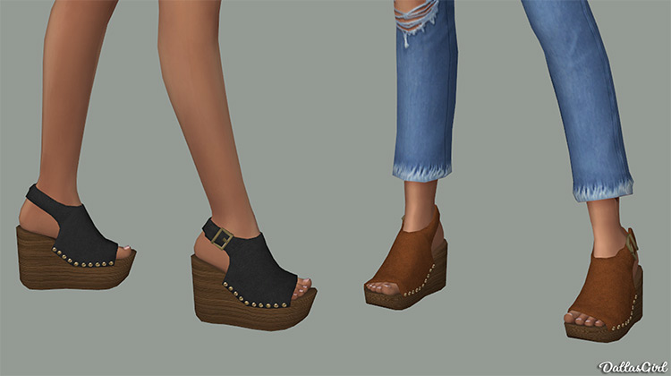 Sims 4 Wedges   Wedge Heels  Best CC To Download    FandomSpot - 13