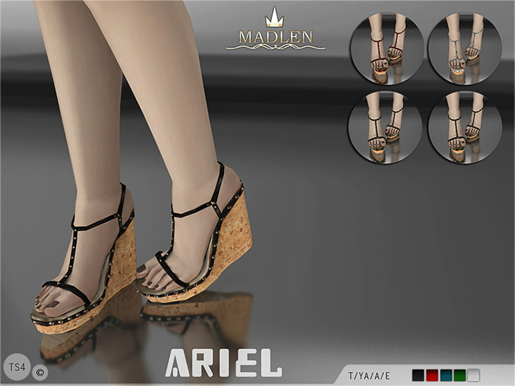 Madlen Ariel Wedge Heels - TS4 CC