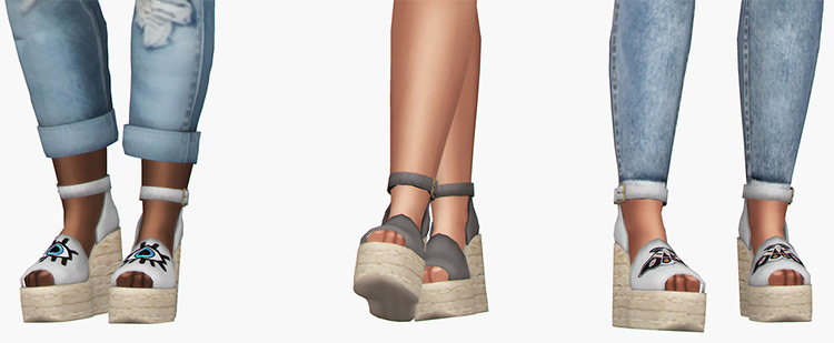 Lily Wedge Shoes for The Sims 4