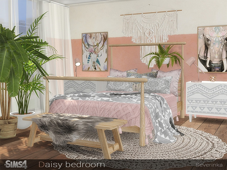 bedroom set sims 4 cc