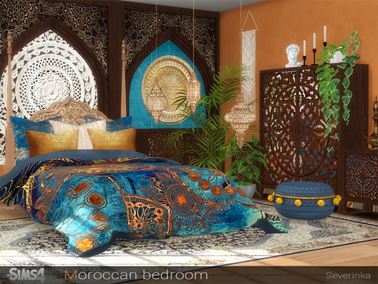 Moroccan Bedroom CC for Sims 4